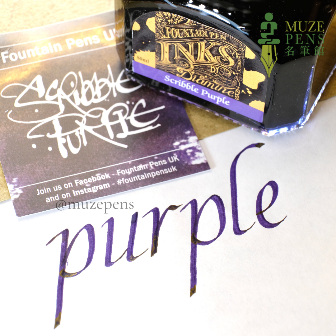 Diamine x Fountain Pens UK Facebook Group Special Edition Ink - Scribble Purple