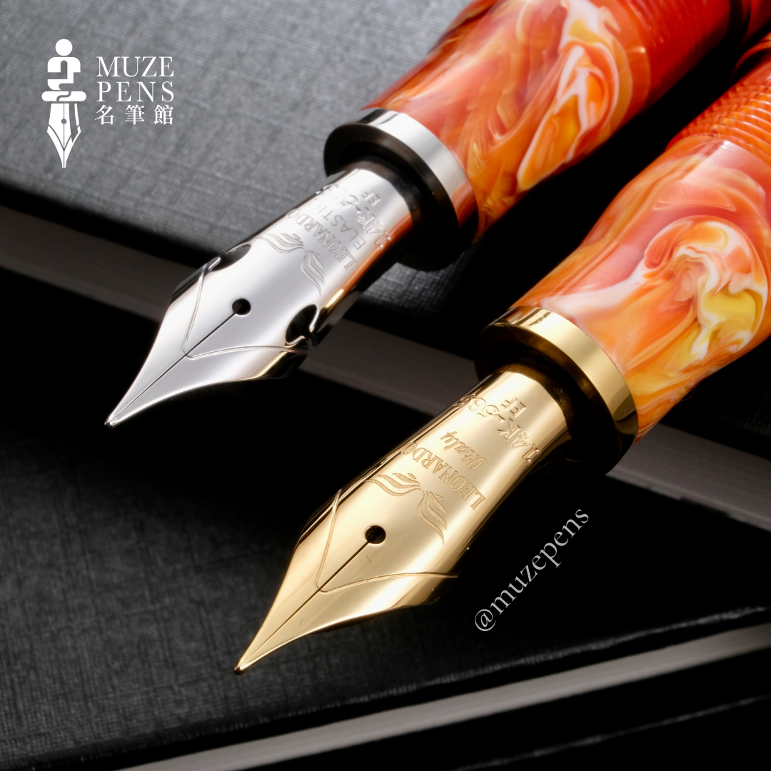 Leonardo Officina Italiana Momento Zero Grande Limited Edition Fountain Pen - Primary Manipulation Warm Tones, Gold Trim