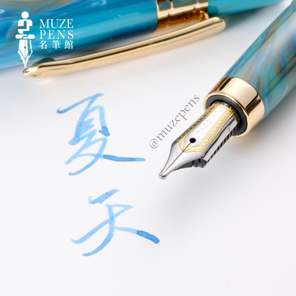 TACCIA Covenant Fountain Pen - Blue Apatite