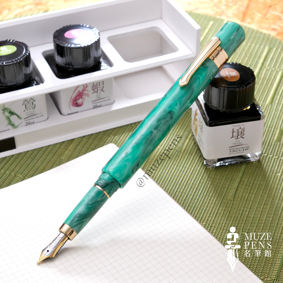 TACCIA Covenant Fountain Pen - Green Malachite